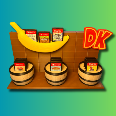 Nintendo Switch Docking-Station Halterung | Donkey Kong Design | Barrels & Bananas Edition | Switch 1 und Switch 2